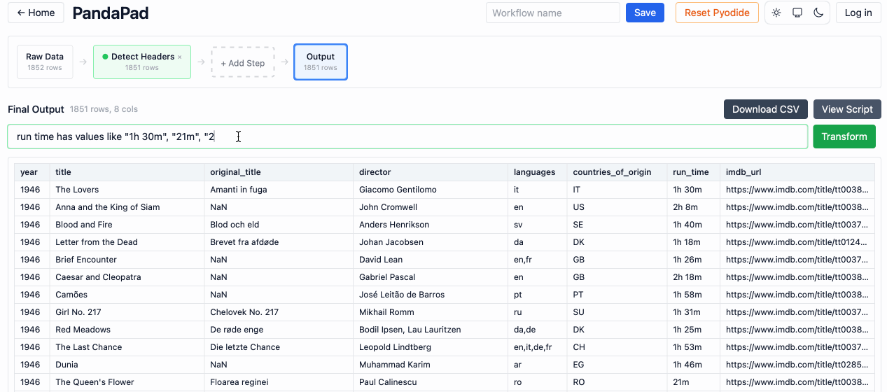 Adding a step to a PandaPad workflow